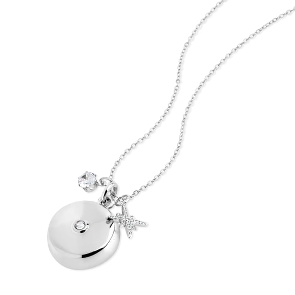 Silver Star Burst Charm Necklace - Personal Safety Device