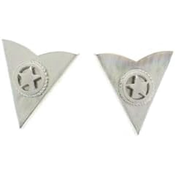 Silver Star Collar Tips with Clasps - Stylish Men's Dress Shirt Collar Stays - Durable Accessories for a Sharp and Professional Look - Desgined for Elevating Your Style$$Art & Craft
