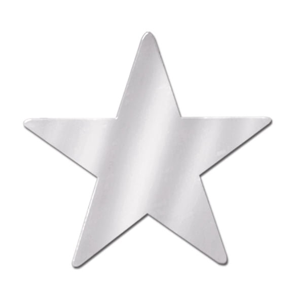 Silver Star Foil Cutout - 1 Pc