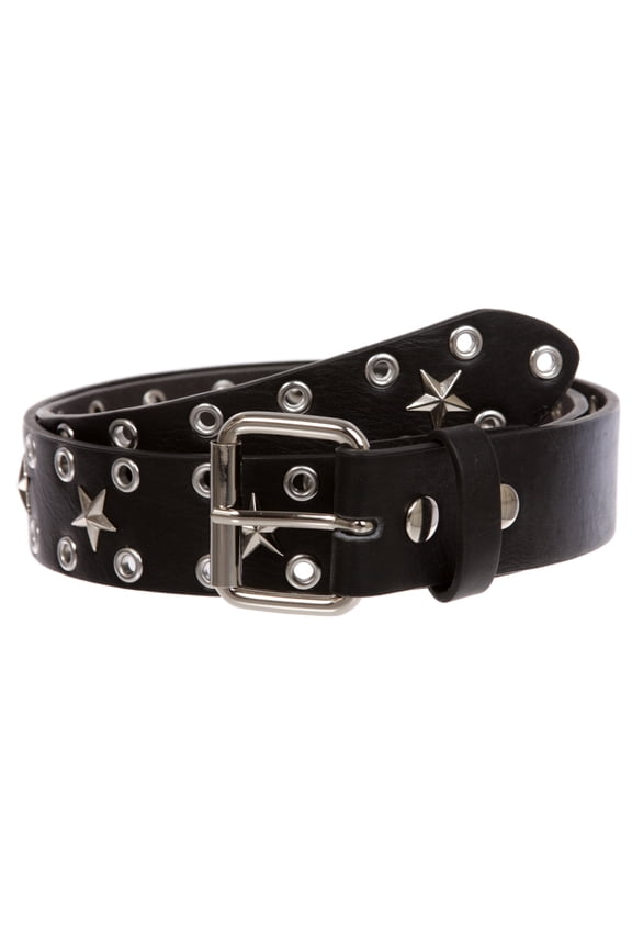 Silver Star Grommets Studded Leather Jean Belt