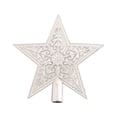 thumbnail image 1 of Silver Star Point Star Treetop Christmas Tree Topper Decor Holiday Winter Wonderland Decoration 5.9 Inch,1Pcs, 1 of 9