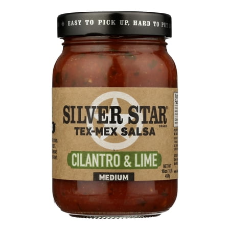 Silver Star - Salsa Cilantro & Lime Medium - Case of 6 - 16 OZ (6x16 OZ)