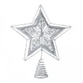 thumbnail image 1 of Metal Star Tree Topper - Sparkly Silver, 1 of 2