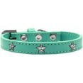 thumbnail image 1 of Silver Star Widget Dog Collar, Aqua - Size 18, 1 of 1