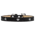 thumbnail image 1 of Silver Star Widget Dog Collar, Black Ice Cream - Size 16, 1 of 1