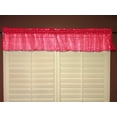thumbnail image 1 of Silver Stars on Sheer Organza Tinted Window Valance 58" Wide Red, 1 of 1