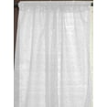 thumbnail image 1 of Silver Stars on Sheer Tinted Organza Solid Single Curtain Panel 58 Inch Wide White, 1 of 1