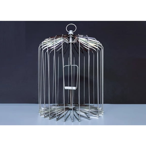 Silver Steel Appearing Bird Cage - Small Size (Dove Appearing Cage) Magic Tricks Magician Stage Illusions Gimmick Props