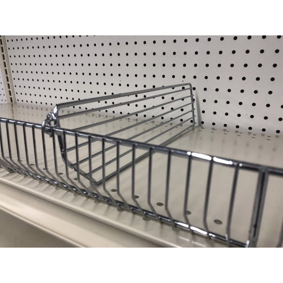 Silver Steel Shelf Divider 3 in. H X 13 in. L 20 pk