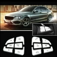 thumbnail image 1 of Silver Steering Wheel Button Trim For Mercedes Benz GLC C Class W205 2015-2018, 1 of 14