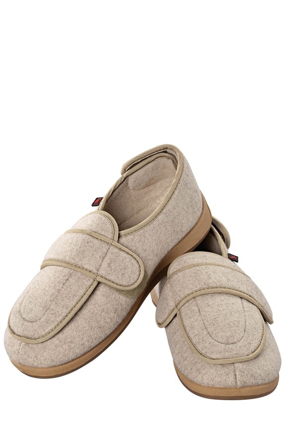 Silver Steps Adjustable Edema Slippers, Beige, Medium