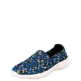 thumbnail image 1 of Silver Steps Comfort Flex Memory Foam Walking Shoe, Women’s Slip-On Sneaker, Blue Print, Size 10, 1 of 6