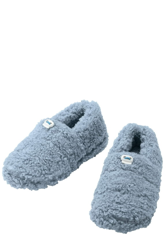 Silver Steps Adjustable Toggle Slippers, Non-Skid, Adjustable Toggle, Thick Fuzzy Fleece - Large