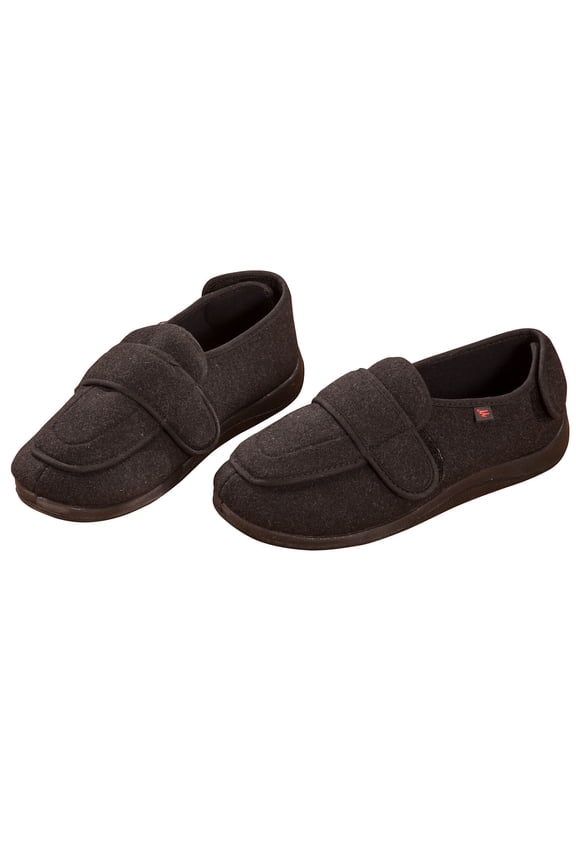 Silver Steps Black Adjustable Edema Slippers