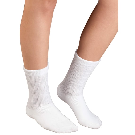 Silver Steps Diabetic Extra Plush Crew Socks, 3 Pairs