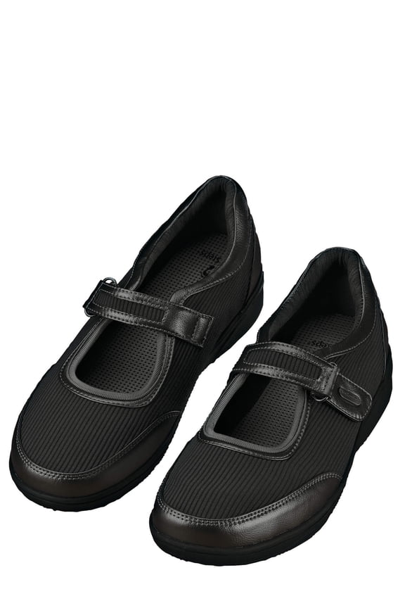 Silver StepsTM Orthopedic Mary Jane Shoe, Removable Insole, Breathable Material - Black, Size 6