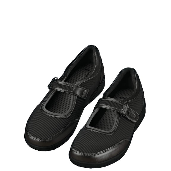 Silver Steps Orthopedic Mary Jane Shoe, Removable Insole, Breathable Material - Black, Size 7