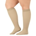 thumbnail image 1 of Silver Steps Wide Calf Compression Socks, 15-20 mmHg, Tan, Medium, 1 of 5