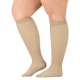 thumbnail image 1 of Silver Steps Wide Calf Compression Socks, 15-20 mmHg, Tan, X-Large, 1 of 5