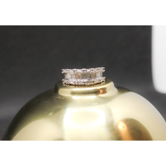 Silver & Stone Jewels Baguette Cut Cubic Zirconia Wedding Band Ring Women 14k White Gold Plated