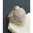 thumbnail image 1 of Silver & Stone Jewels Baguette & Round Cut Diamond 14K Yellow Gold Finish Silver Engagement Wedding Cluster Ring, 1 of 6
