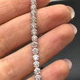 thumbnail image 1 of Silver & Stone Jewels Women's 14K White Gold Finish Silver Round Cut Cubic Zirconia Tennis Bracelet, 1 of 4