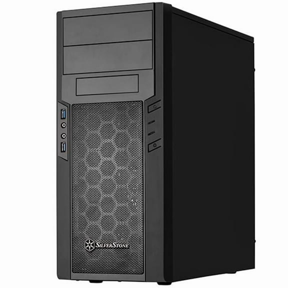Silver Stone Technologies Black Plastic Panel, steel Body ATX Tower Computer Case Compatible with Standard PS2 Power Supply