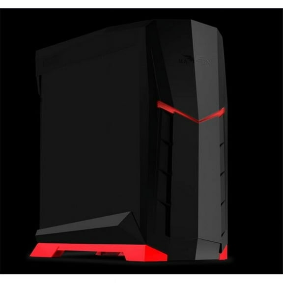 SilverStone Raven RVX01 - Tower - ATX - windowed side panel - no power supply (ATX / PS/2) - black with red trim - USB/Audio