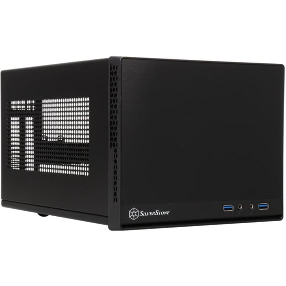 Silverstone Tek Mini-DTX, Mini-ITX Small Form Factor Computer Case with Faux Aluminum Front Panel Cases SG13B-Q