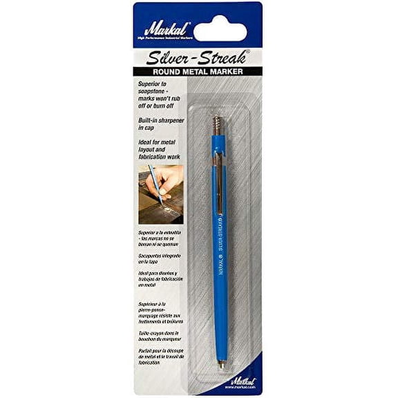 Silver-Streak Metal Marker Round, Silver,New Marker