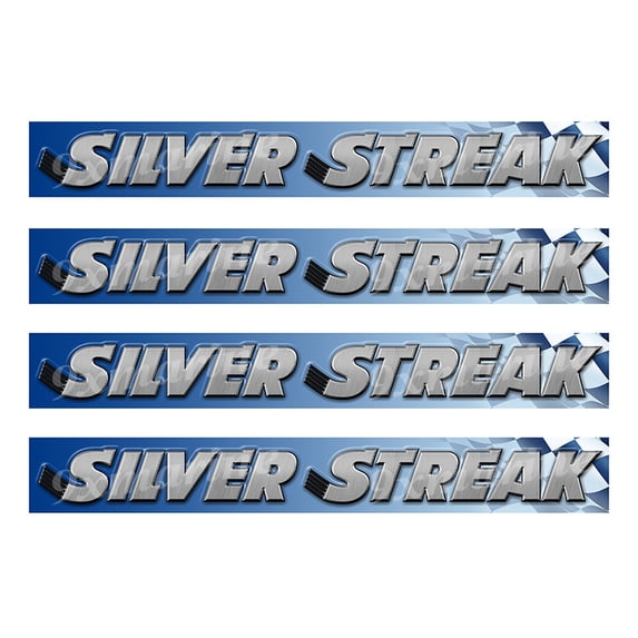 Silver Streak Racing Sticker Set - 10"x1.5" each