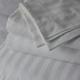 thumbnail image 1 of Silver Stripe Queen XL (60"x 80") Size Sleeper Sofa Bed Sheet Set - Luxury 100% Egyptian Cotton - 800 Thread Count - Fits Mattresses Up to 5" Inches Deep Pocket, 1 of 5