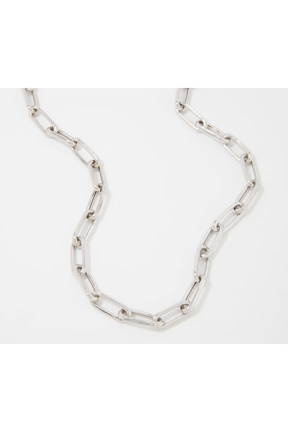 Sterling Silver Paperclip Chain Necklace, 18"