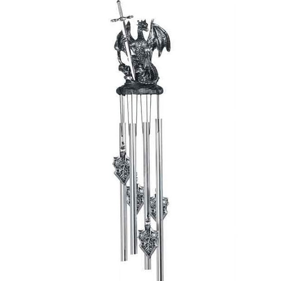 Silver Sword Dragon Wind Chime by Medieval Collectibles
