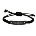 thumbnail image 1 of Silver Tabby Cat Mom Funny Rope Bracelet, Graduation Unique Gifts from Men to Silver Tabby Cat Friends, Adjustable Rope Jewelry with Engraved Quote, 1 of 4