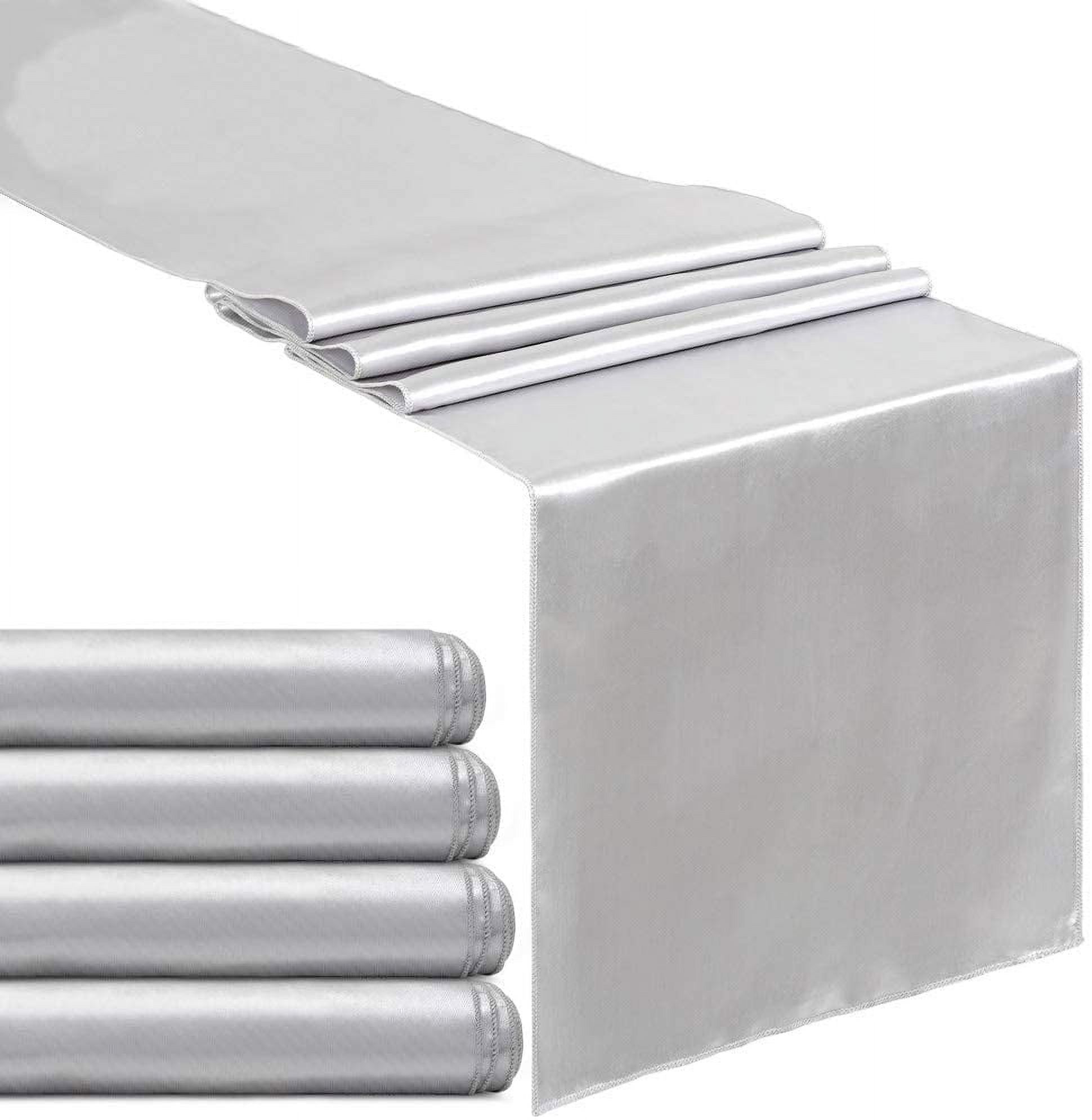 Silver Table Runners Wedding Table Runners Pack of 5 Satin Table