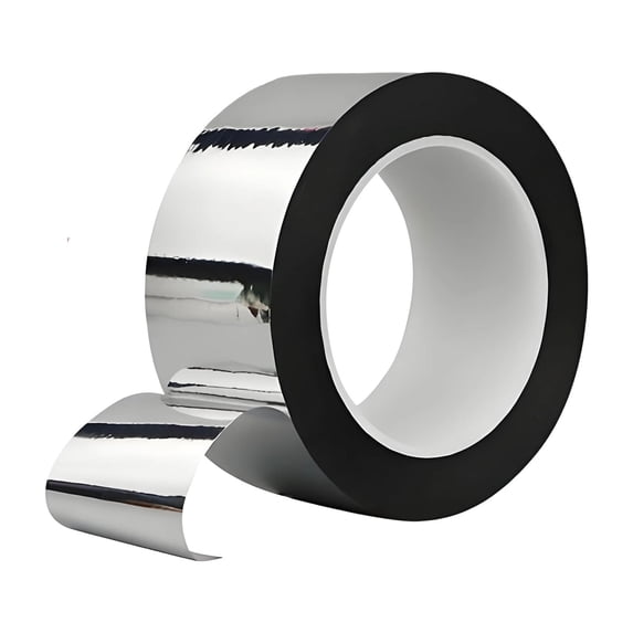 Silver Tape, 1.96 in × 164Ft Wall Decor Decorative Tape, High Viscosity Decorative Craft Tape, Mirror Tape, Reflective Mirror Craft Tape, Metallic Tape for Wedding Party Holiday Art Craft,Silver