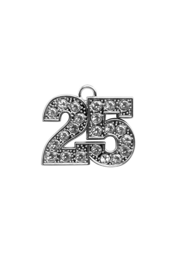 Silver Tassel Date Bling Charm Year 2025