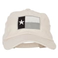 thumbnail image 1 of Silver Texas Flag Embroidered Unstructured Washed Cap - Beige OSFM, 1 of 5