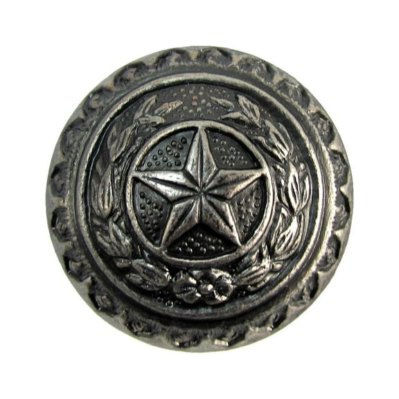 Silver Texas Seal Kitchen Drawer Pull Star Screw Vanity Knob Western Cabinet Decor