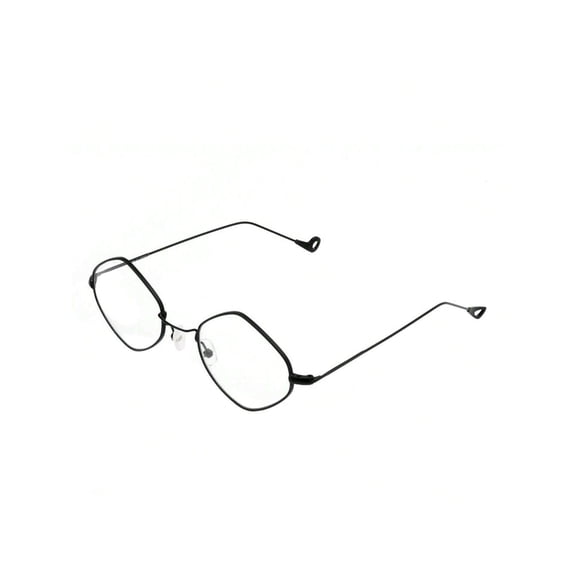 Silver Thin Frame Eyeglasses with Black Detail - Clear Lens Daily Office & Casual Wear