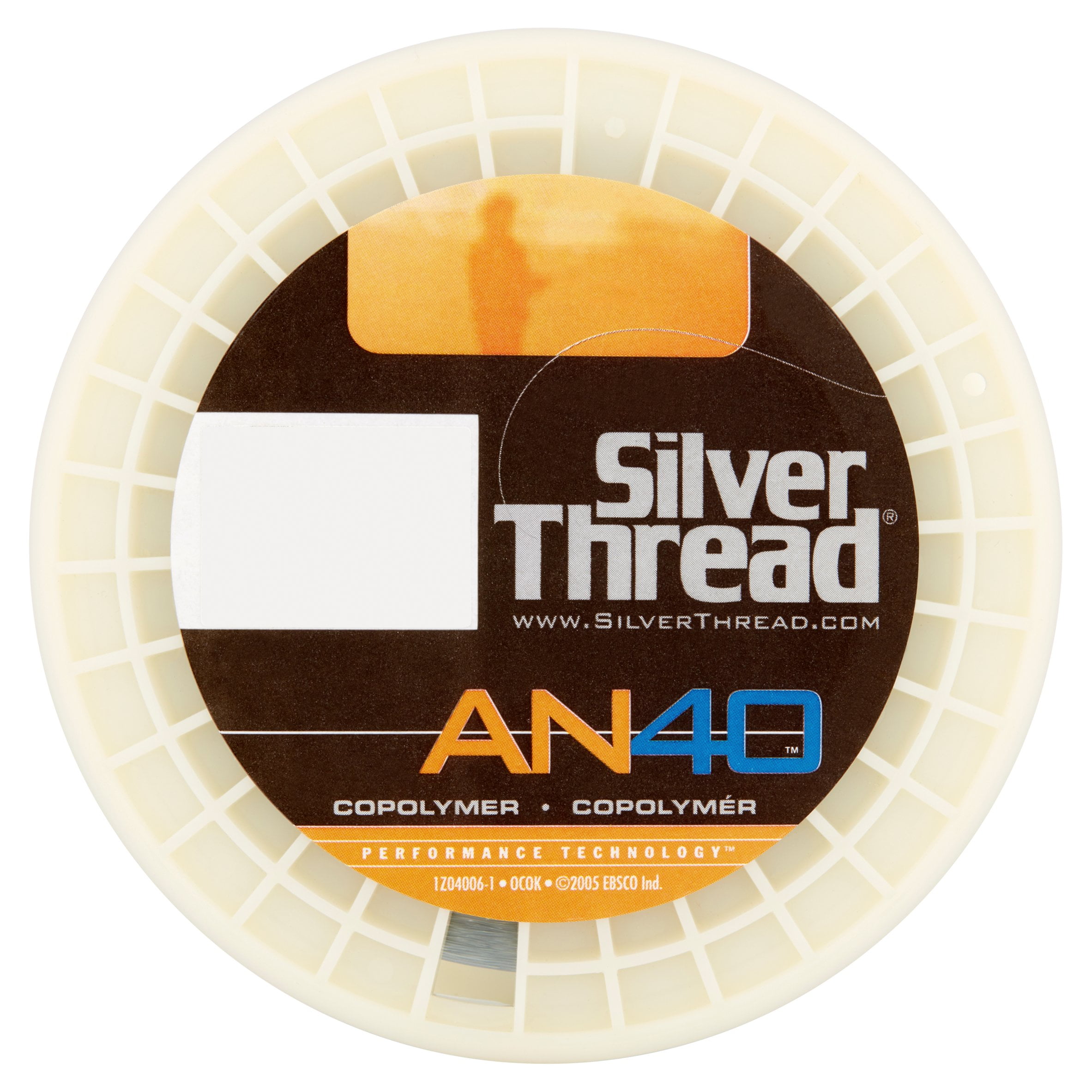 Silver Thread AN40 - Bulk Spool/Silver Copolymer Fishing Line, 14 lb