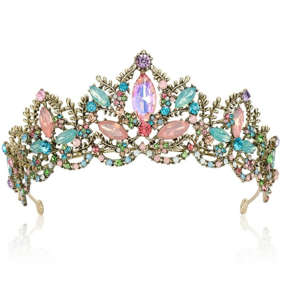 Silver Tiara and Crowns for Women Rhinestone Queen Tiara for Girls Princess Crown with Comb Birthday Headbands Hair Accessories for Wedding Prom Bridal Party Halloween Costume Gift