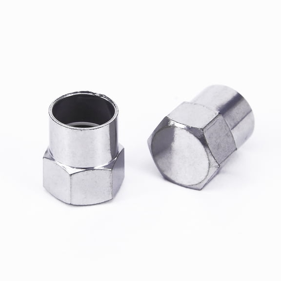 Silver Tire Valve Stem Caps for Car Truck Auto Wheels, Plastic Air