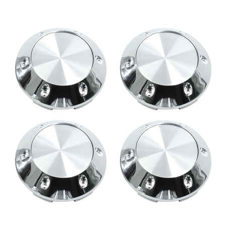 Silver Tone 68mm Car Wheel Tyre Rim Center Hub Caps Cover with Badge Sticker 4pcs