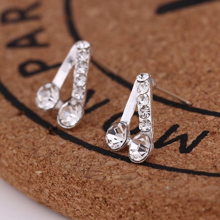 Silver Tone A shaped Earrings