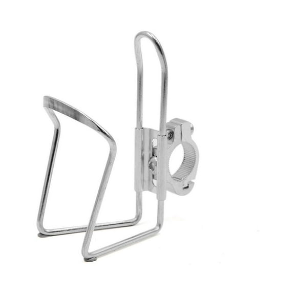 Silver Tone Aluminum Alloy Handlebar Water Bottle Holder Cage for Bike Bicycle