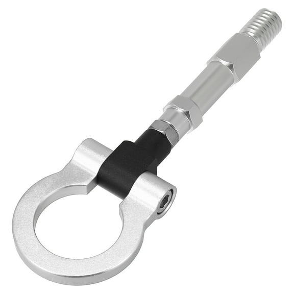 Silver Tone Aluminum Alloy Round Front Rear Bumper Trailer Ring Eye Towing Tow Hook Screw for Audi A5 S5 RS5