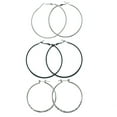 thumbnail image 1 of Silver-Tone And Black Multiple Hoop Earrings Set GC8923, 1 of 4