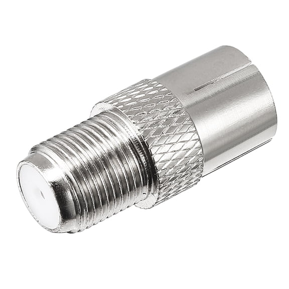 Silver Tone BSP F Female to PAL Female Jack RF Coaxial Adapter Connector